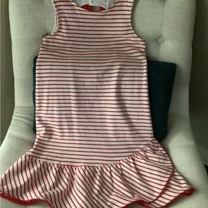NWT Janie and Jack red/white striped dress, girls size 10.